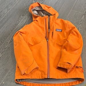 Patagonia Kids Bright Orange Thick Ski Jacket Used Size XS 5-6